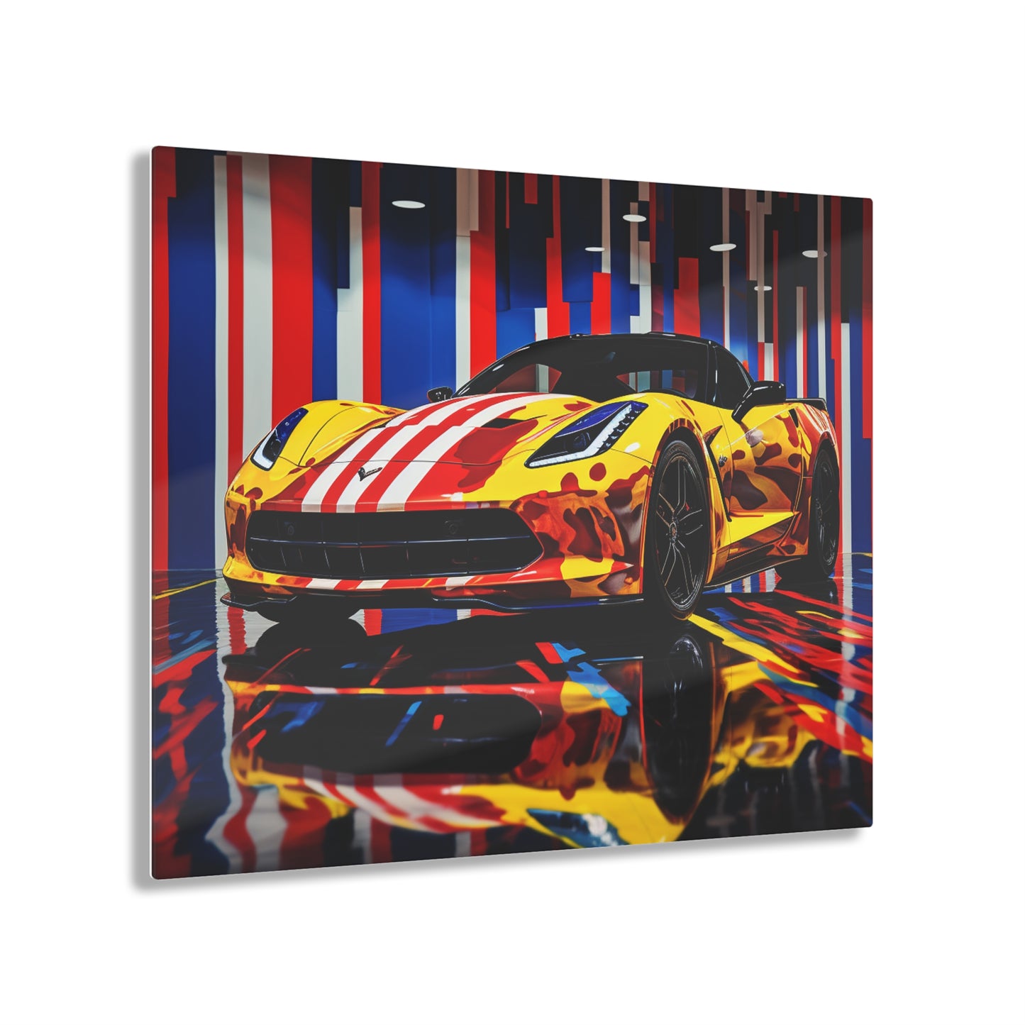 Acrylic Prints Macro Flag Ferrari 4