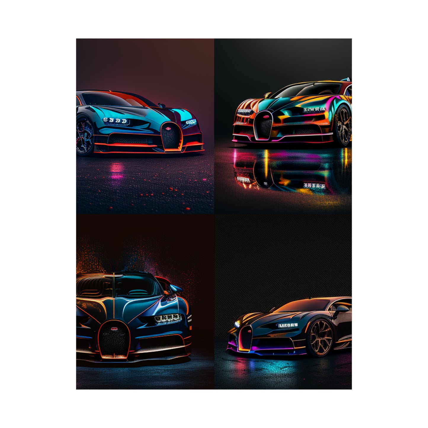 Premium Matte Vertical Posters Bugatti Chiron Super 5