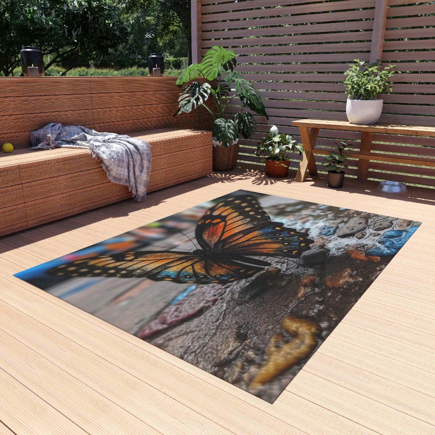 Outdoor Rug  Water Butterfly Street 4