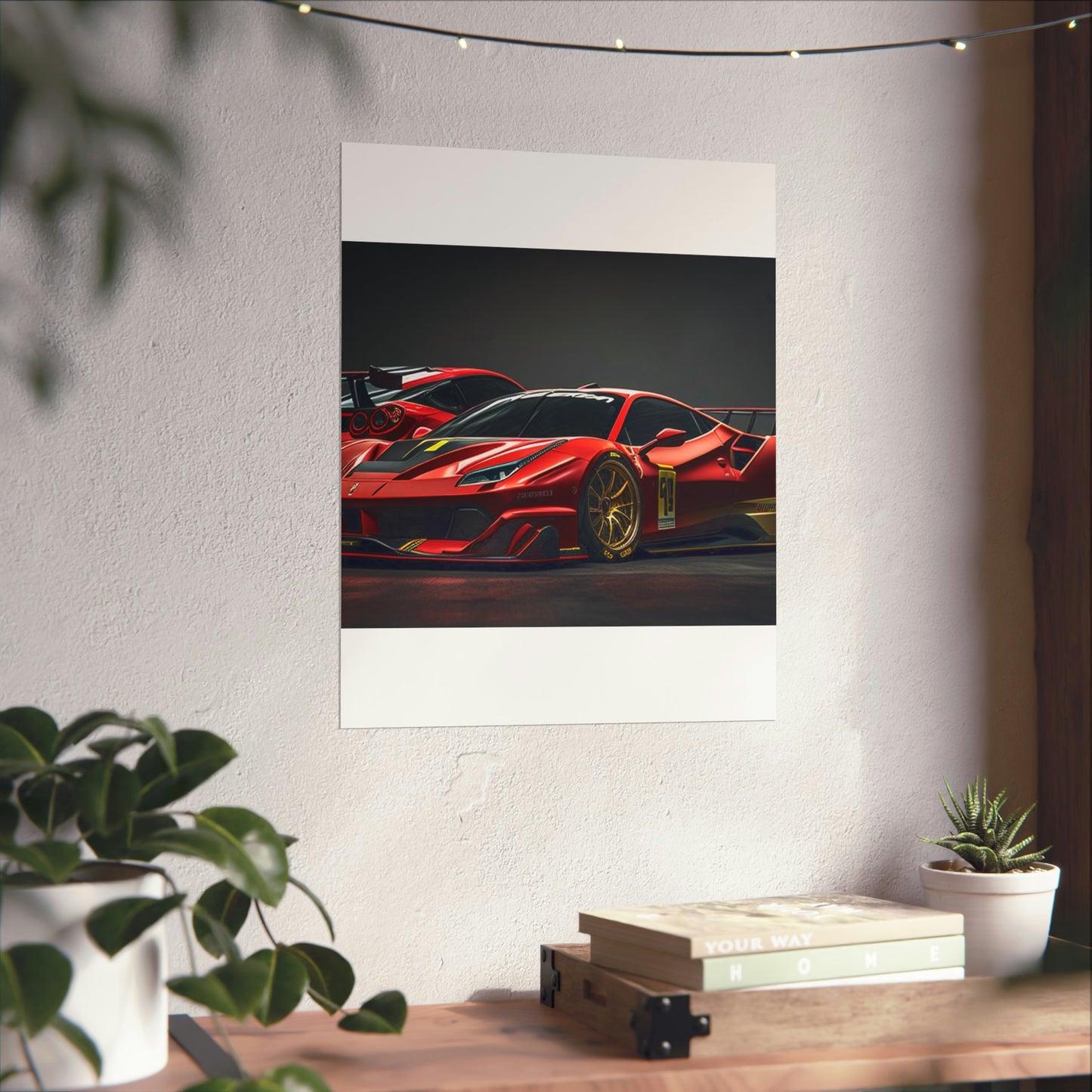 Premium Matte Vertical Posters Ferrari Red 3