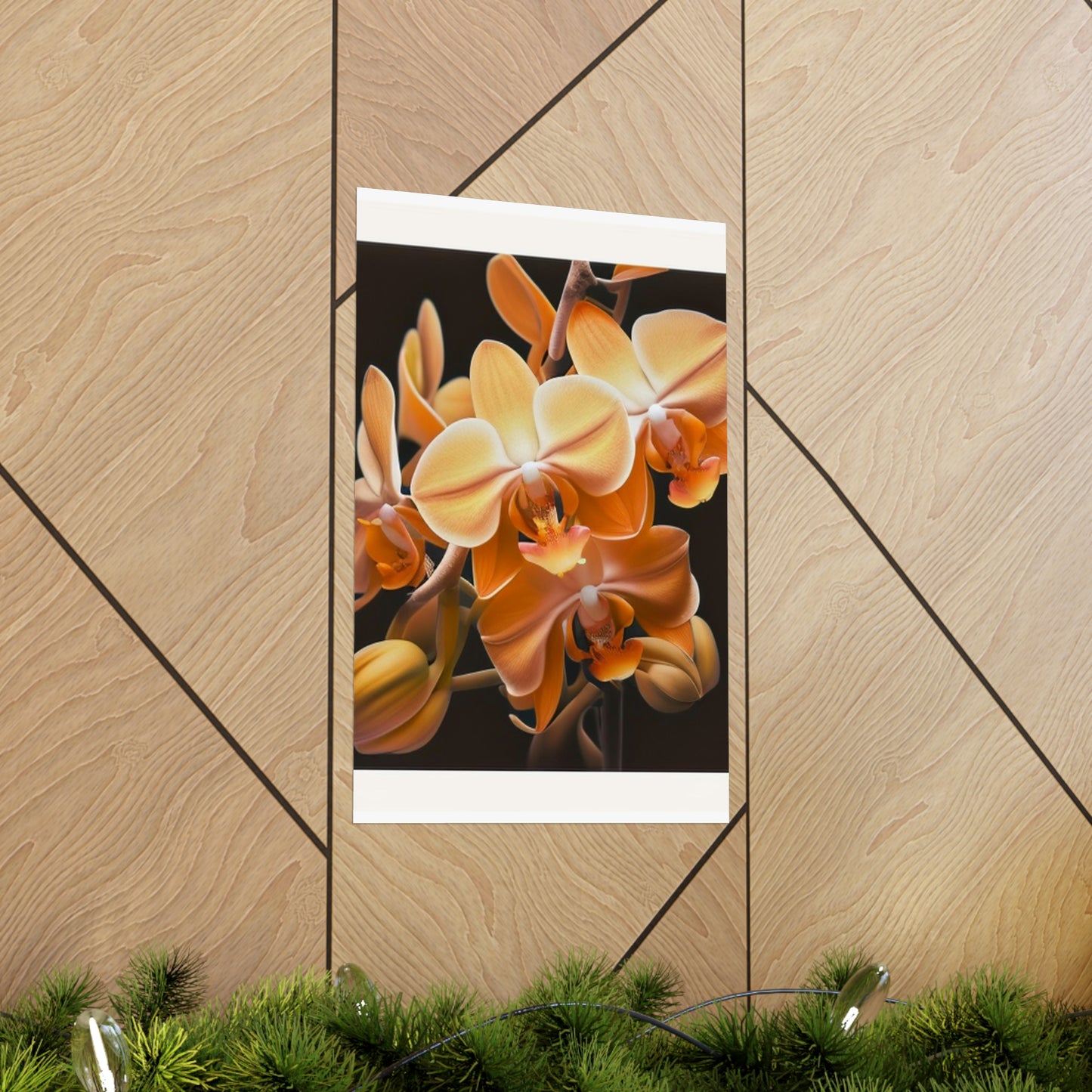 Premium Matte Vertical Posters orchid pedals 1