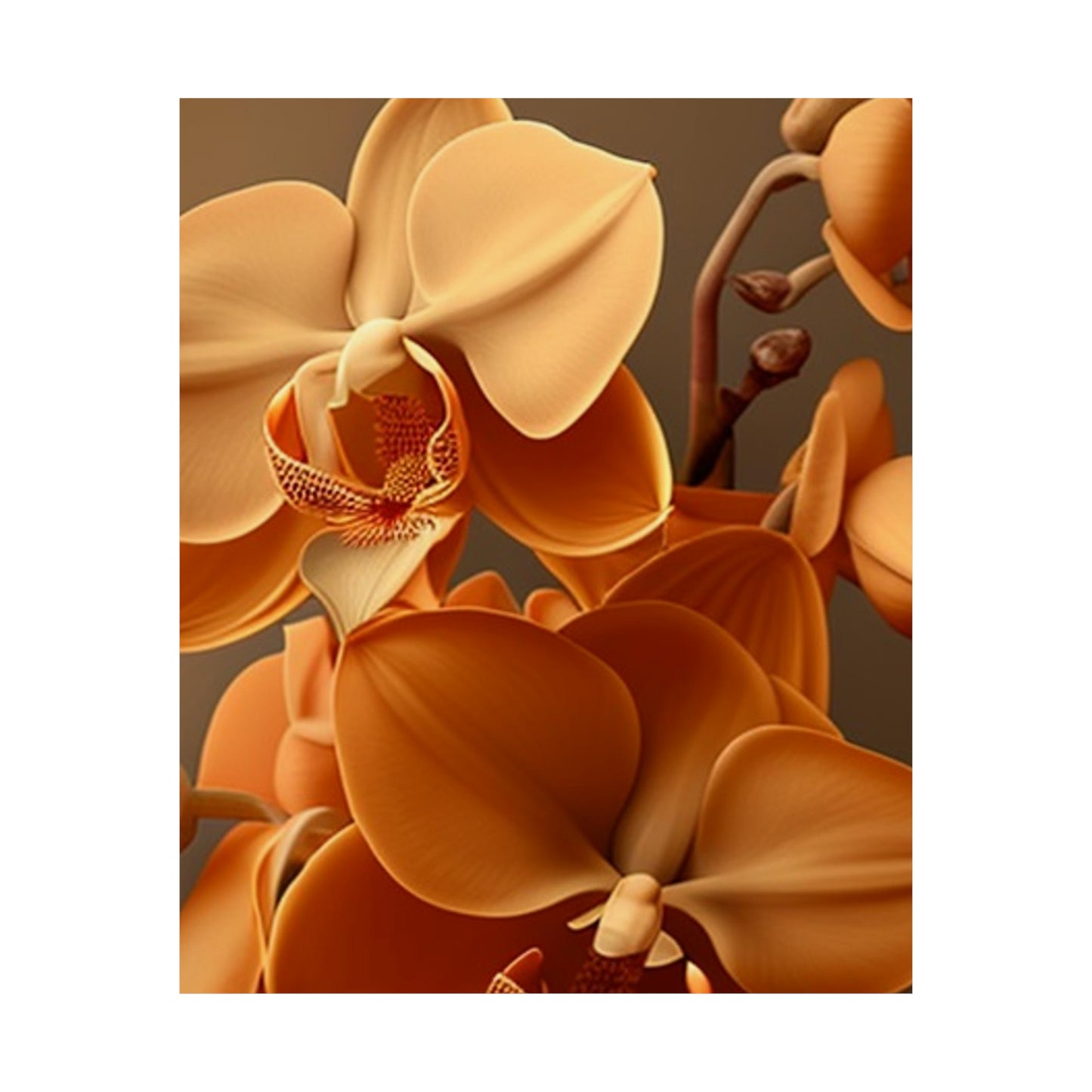 Premium Matte Vertical Posters orchid pedals 4