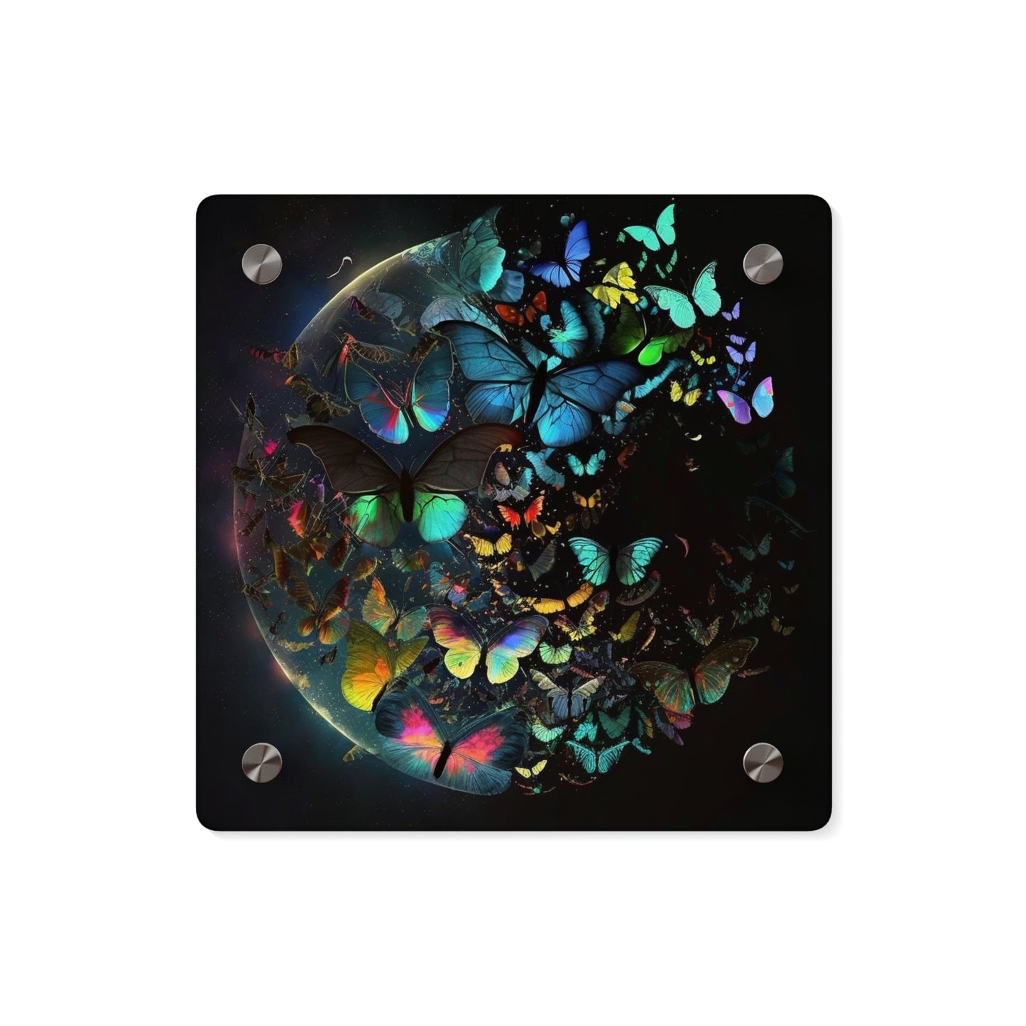 Acrylic Wall Art Panels Moon Butterfly 4