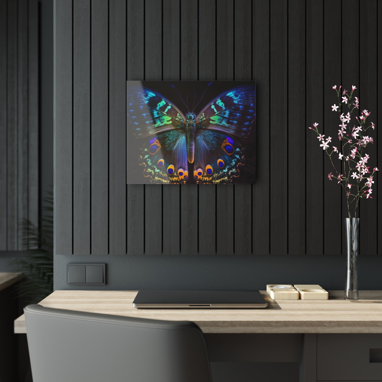 Acrylic Prints Neon Hue Butterfly 3