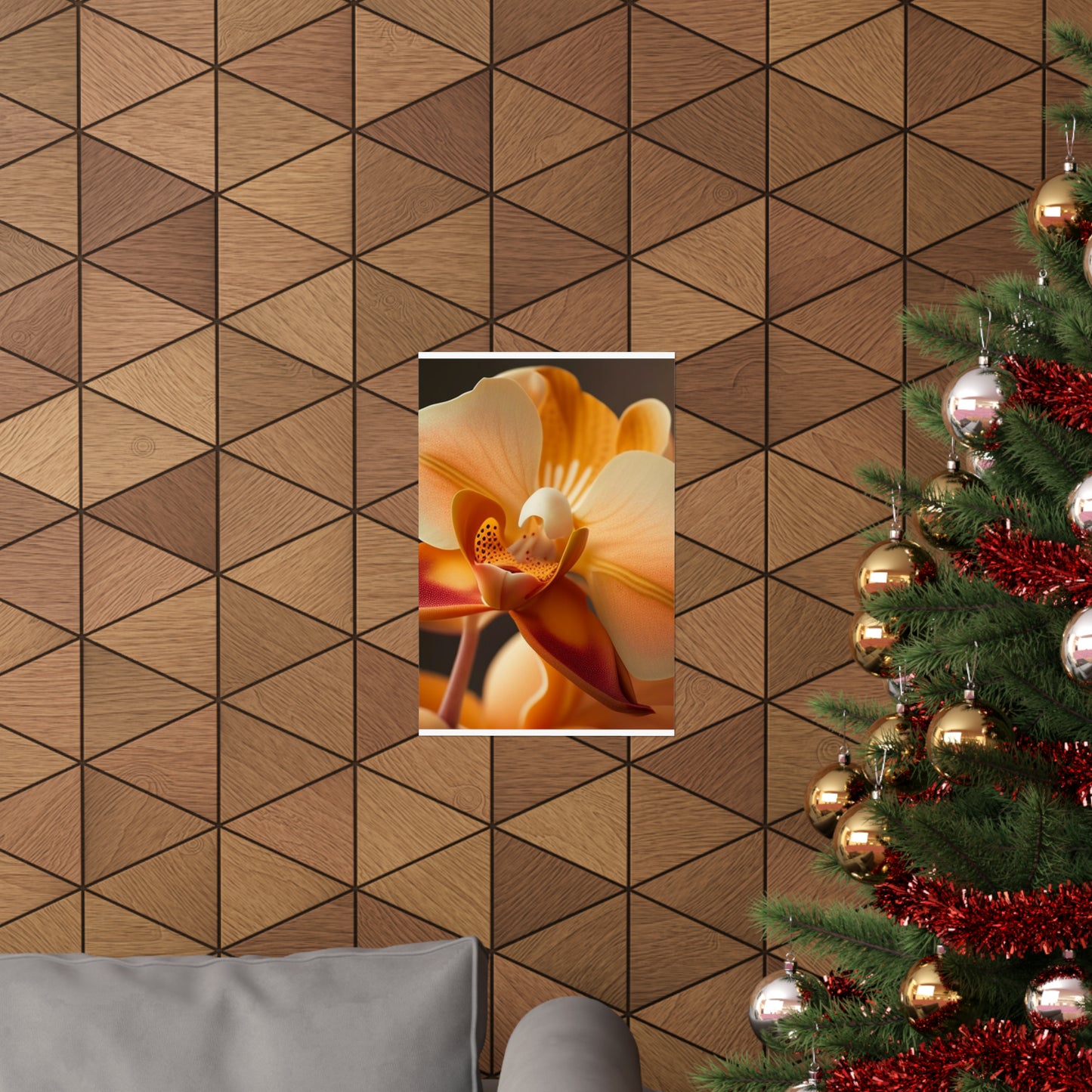 Premium Matte Vertical Posters Orange Orchid 3