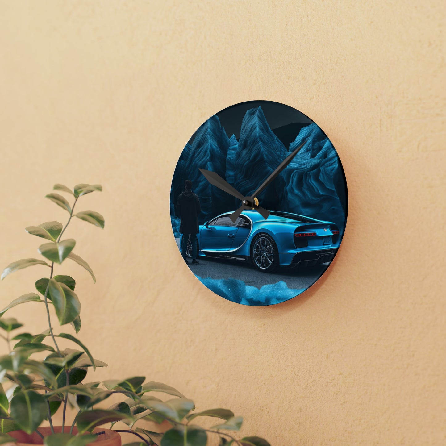 Acrylic Wall Clock Bugatti Real Look 3
