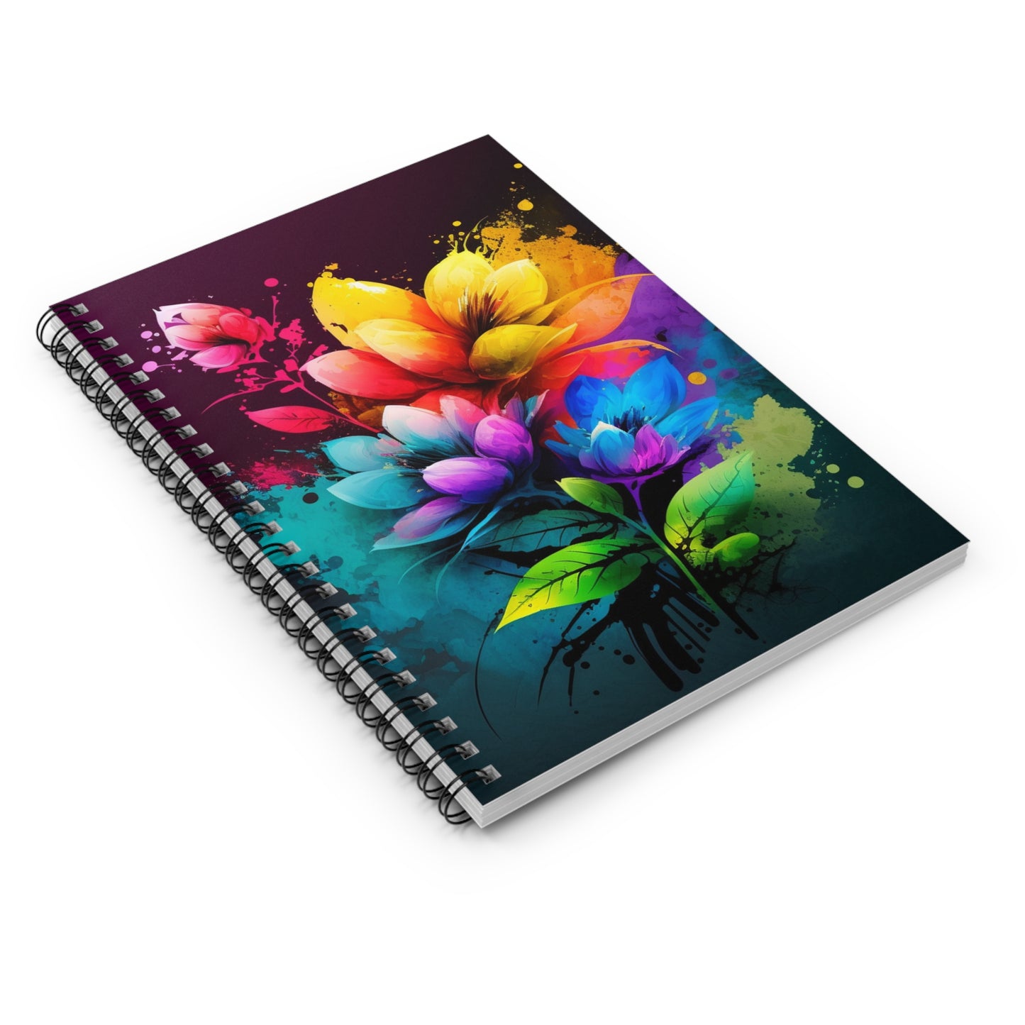 Spiral Notebook - Ruled Line Bright Spring Flowers 3