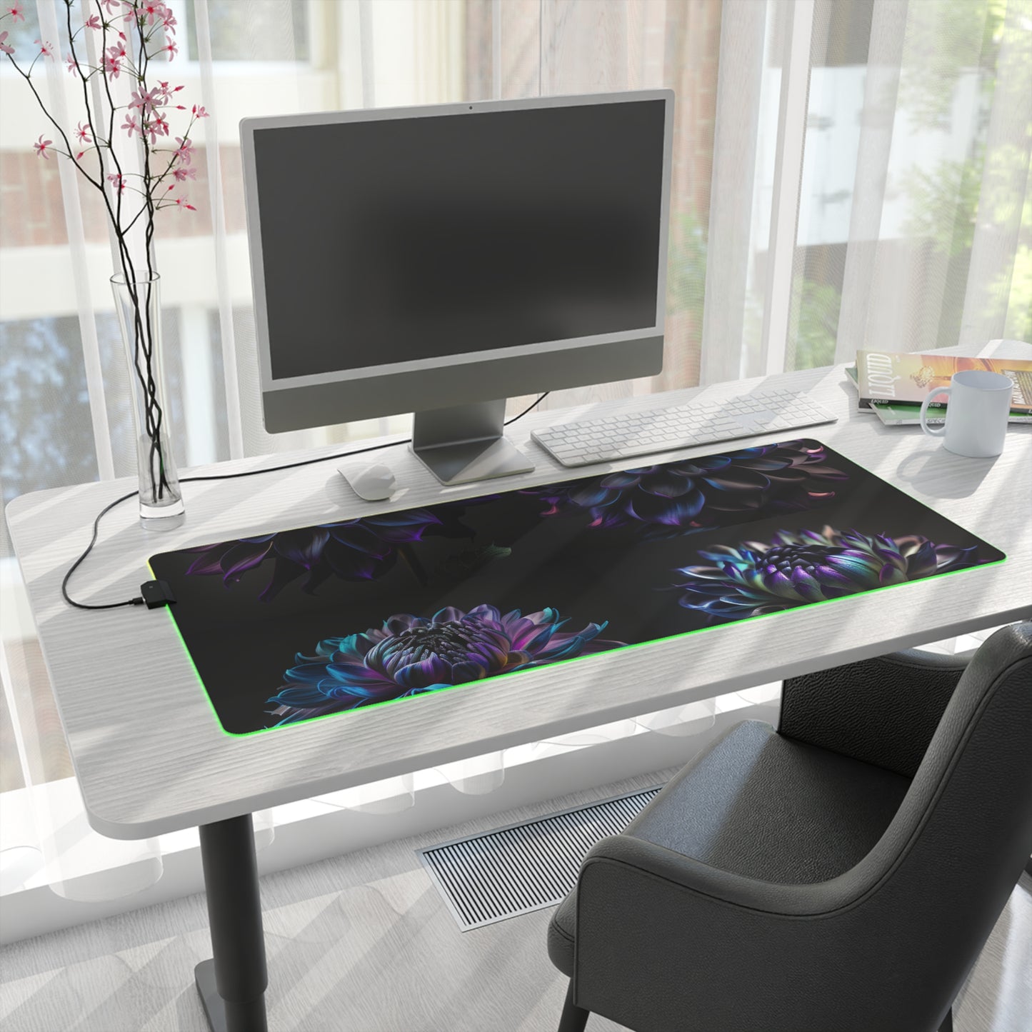 LED Gaming Mouse Pad Dahlia Purple 5