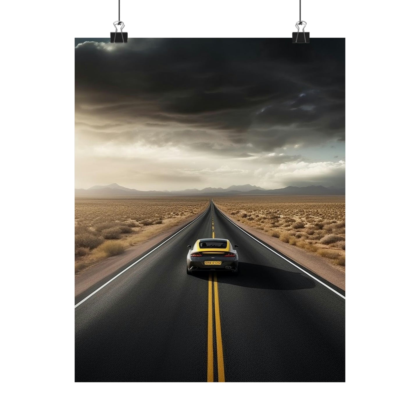 Premium Matte Vertical Posters Ferrari Road 2