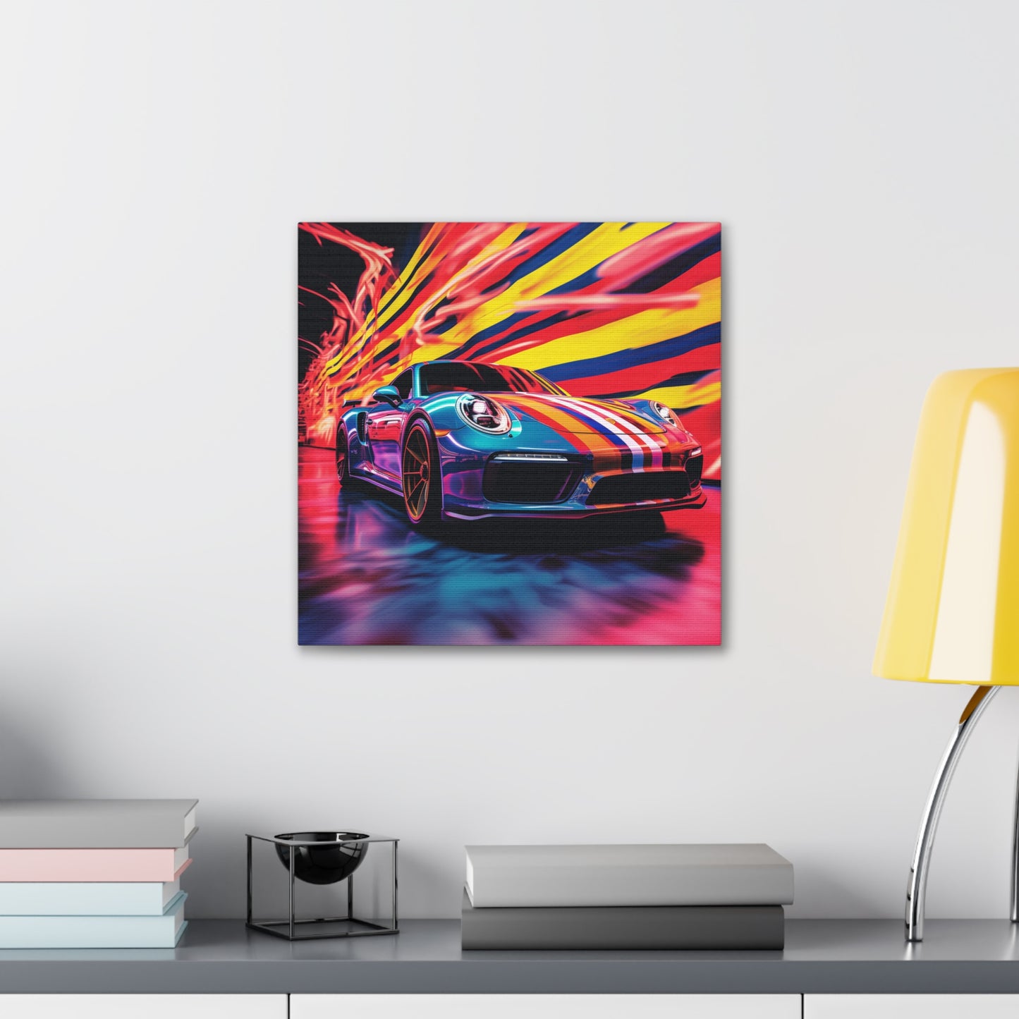 Canvas Gallery Wraps Macro American Flag Porsche 2