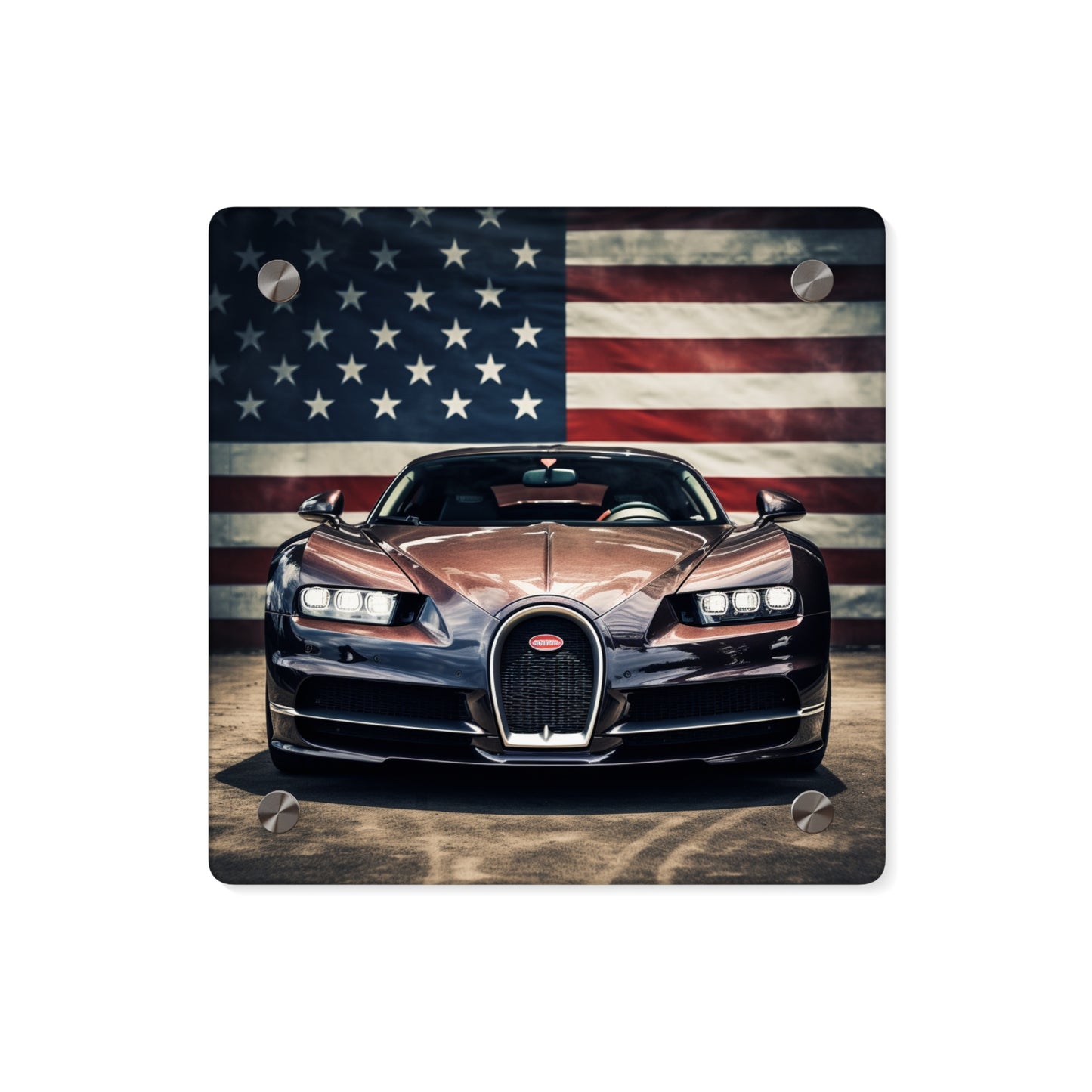 Acrylic Wall Art Panels Bugatti Flag 4