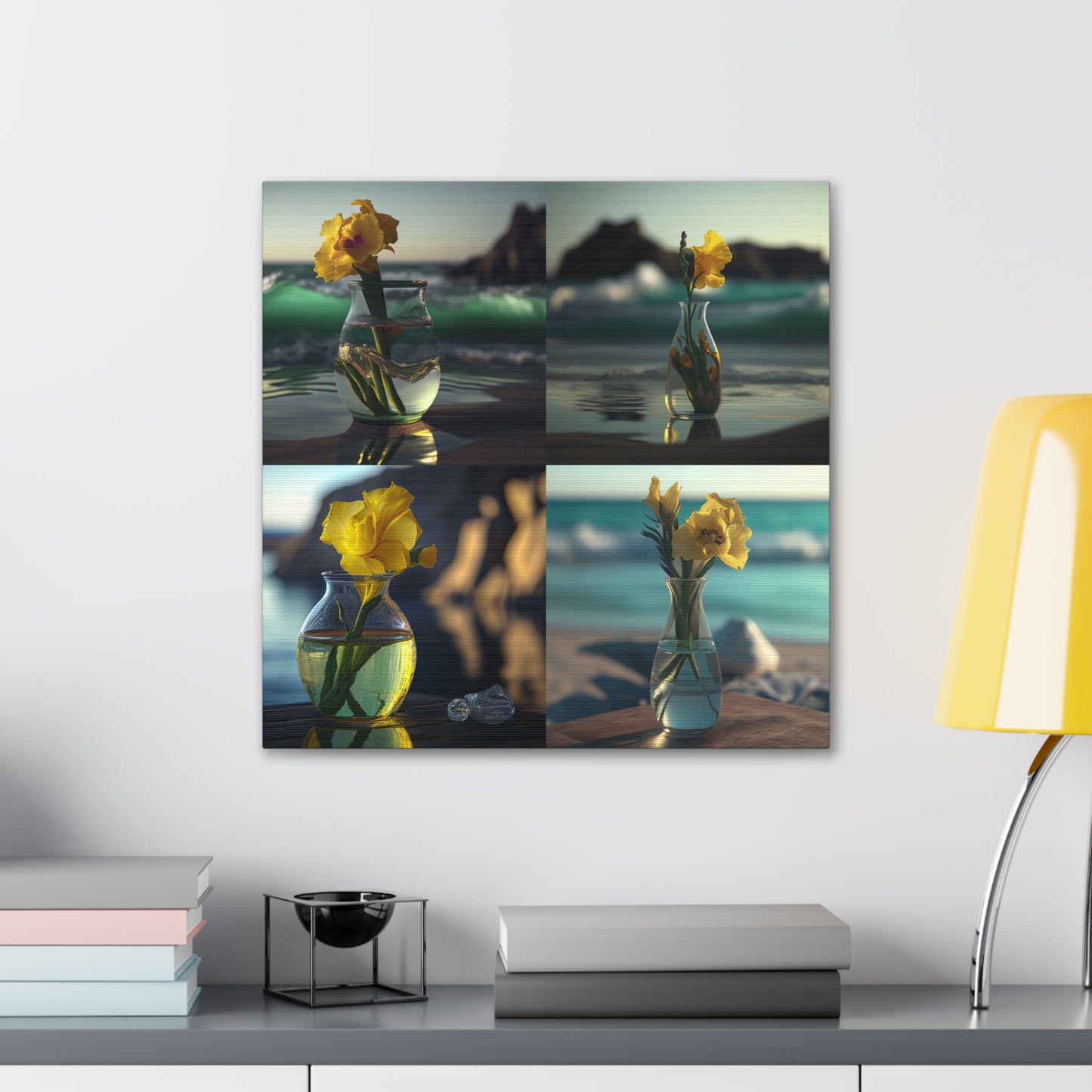 Canvas Gallery Wraps Yellow Gladiolus glass 5
