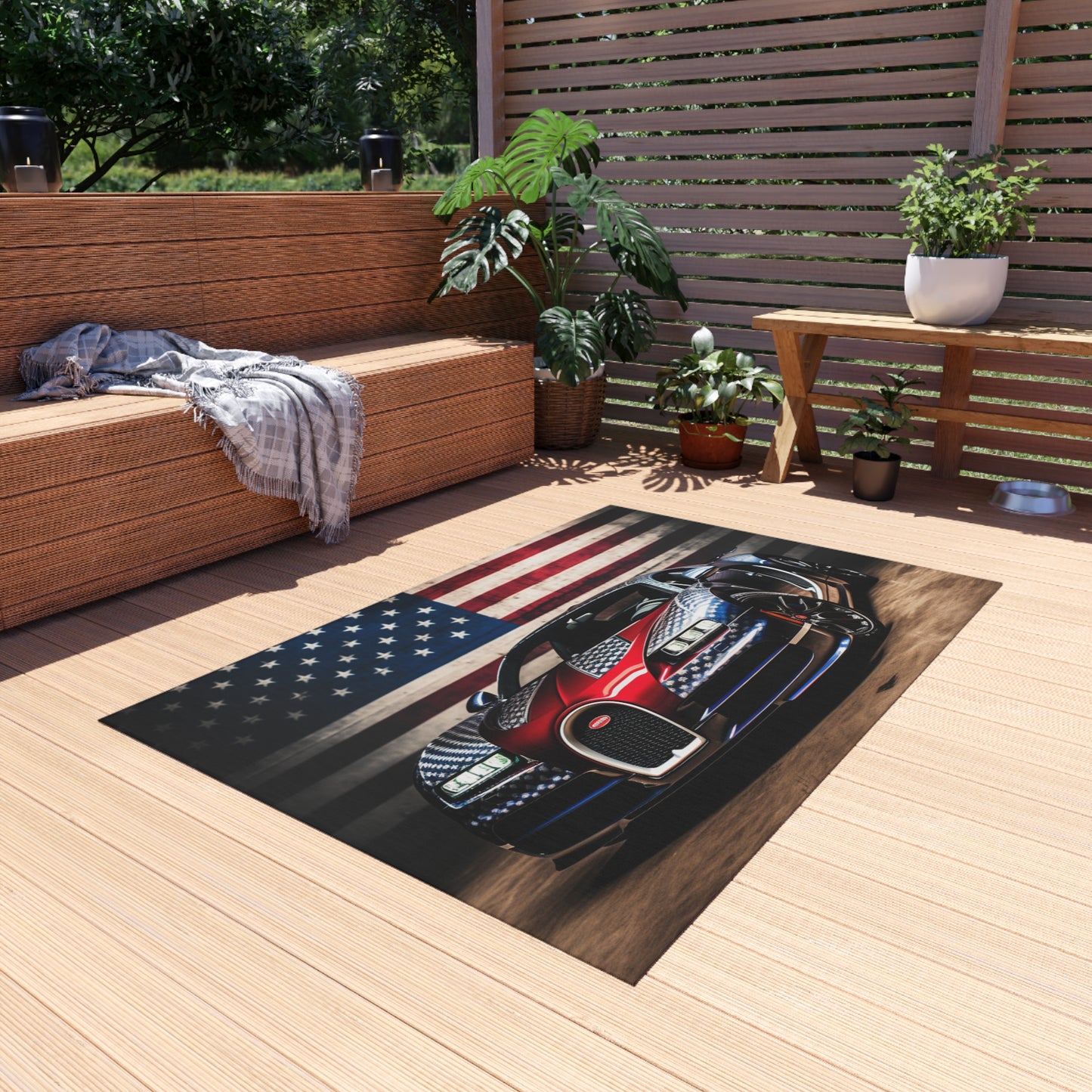 Outdoor Rug  Bugatti American Flag 1