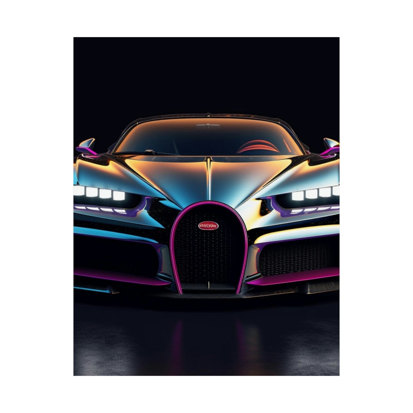 Premium Matte Vertical Posters Hyper Bugatti Chiron 1