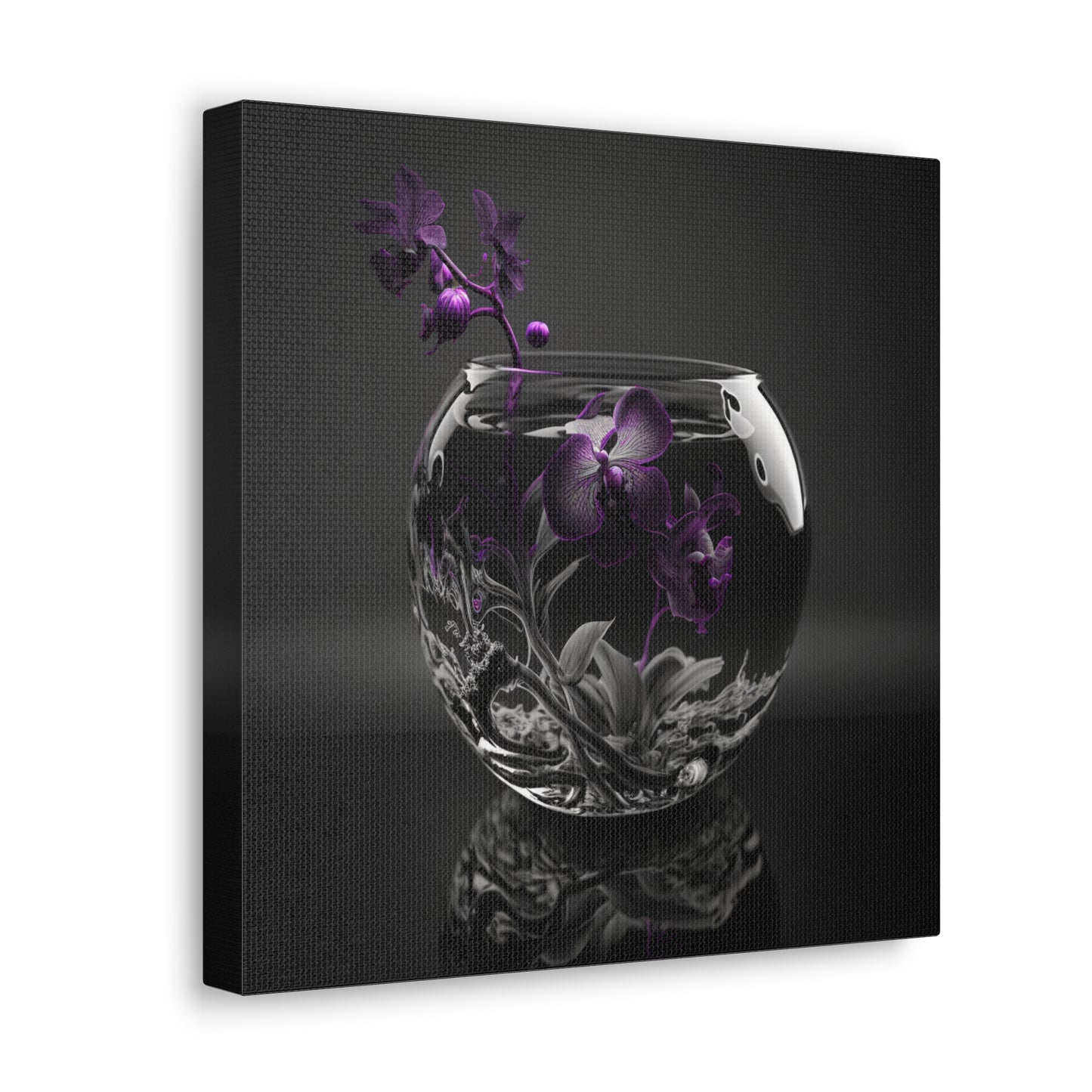 Canvas Gallery Wraps Purple Orchid Glass vase 3