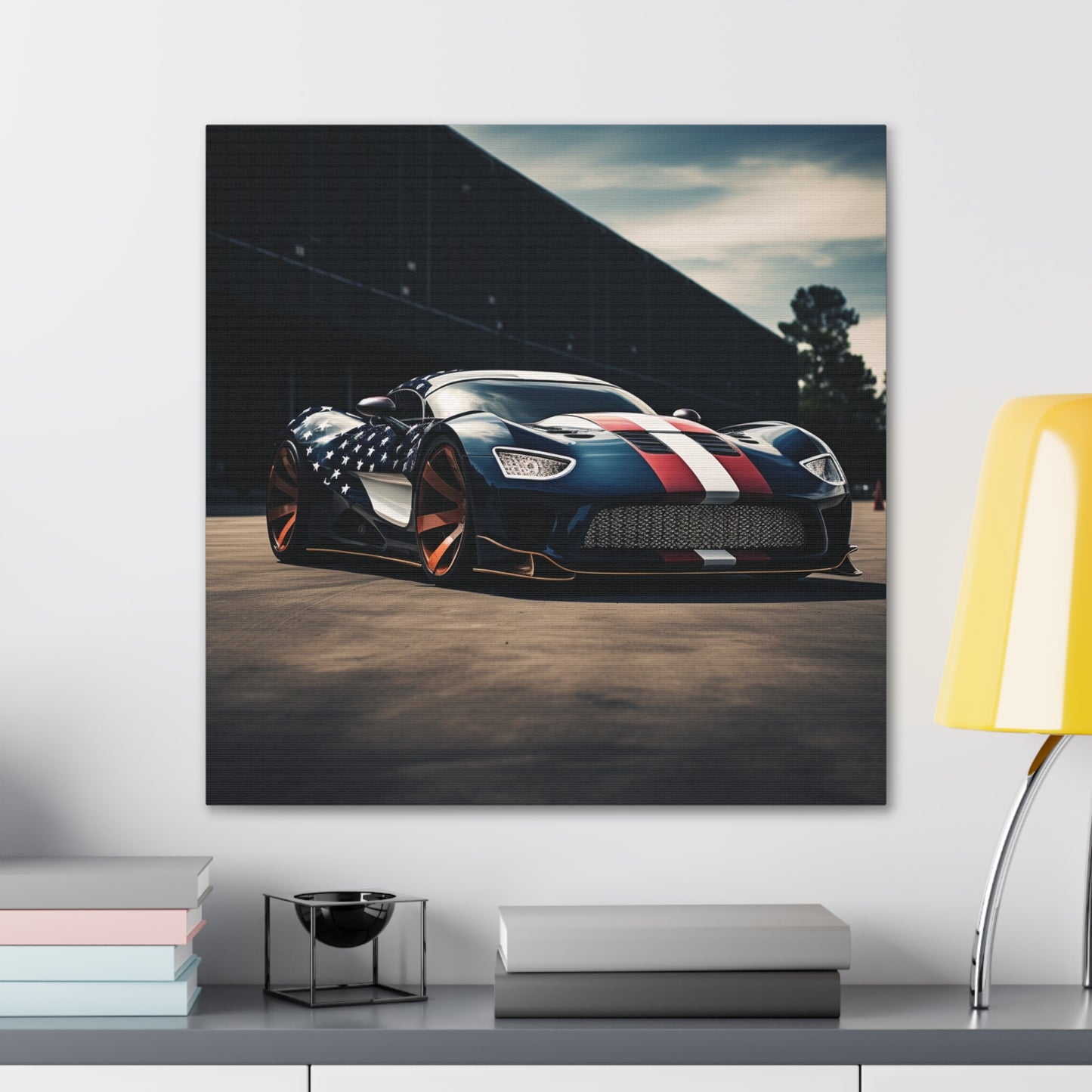 Canvas Gallery Wraps Bugatti Flag American 2