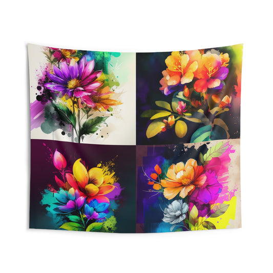 Indoor Wall Tapestries Bright Spring Flowers 5