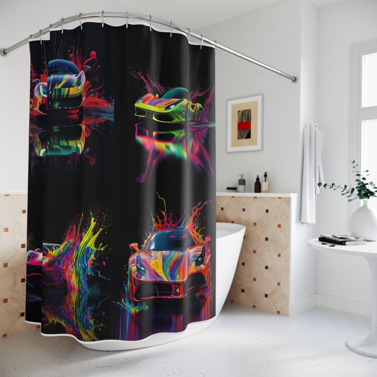 Polyester Shower Curtain Ferrari Fusion Water 5