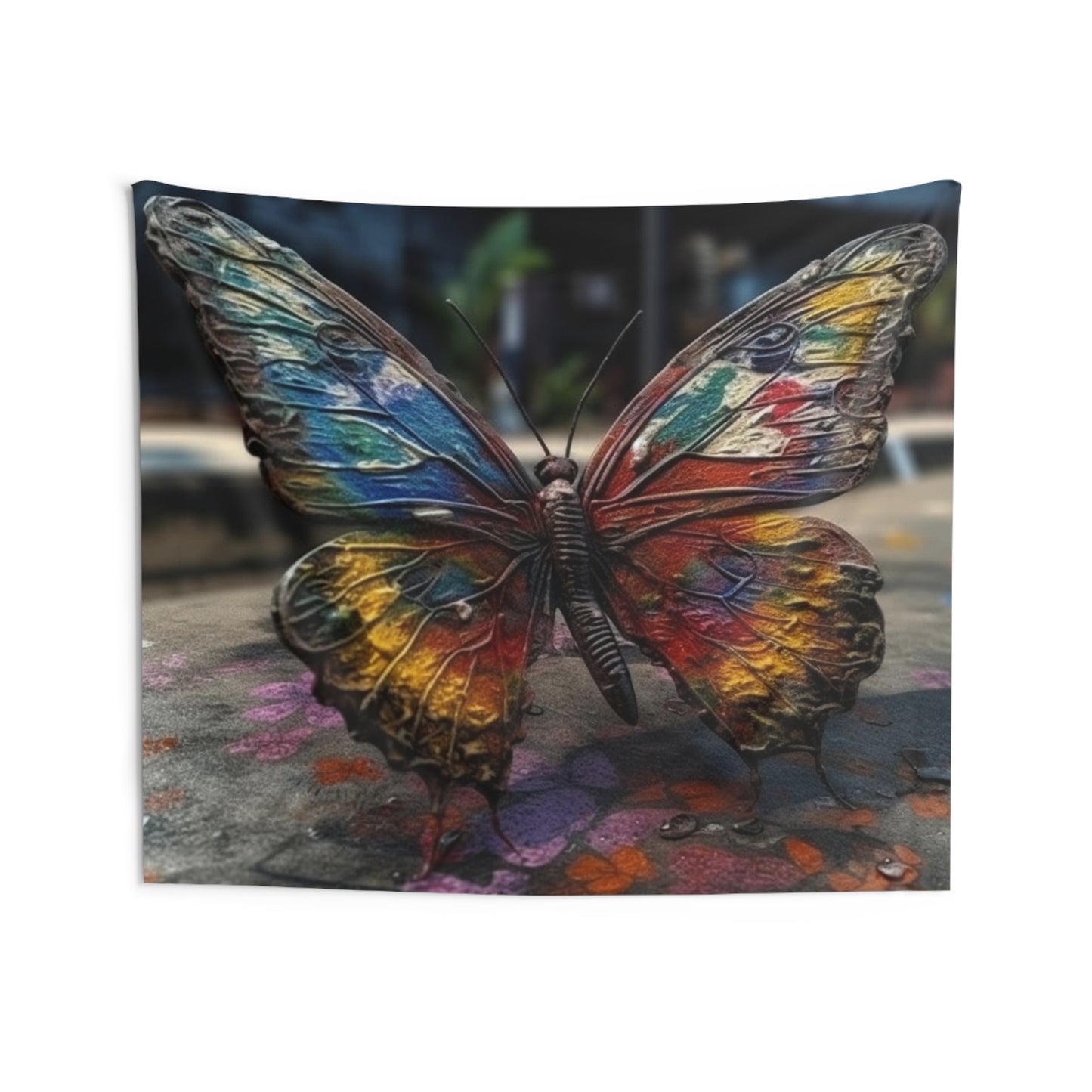 Indoor Wall Tapestries Liquid Street Butterfly 3