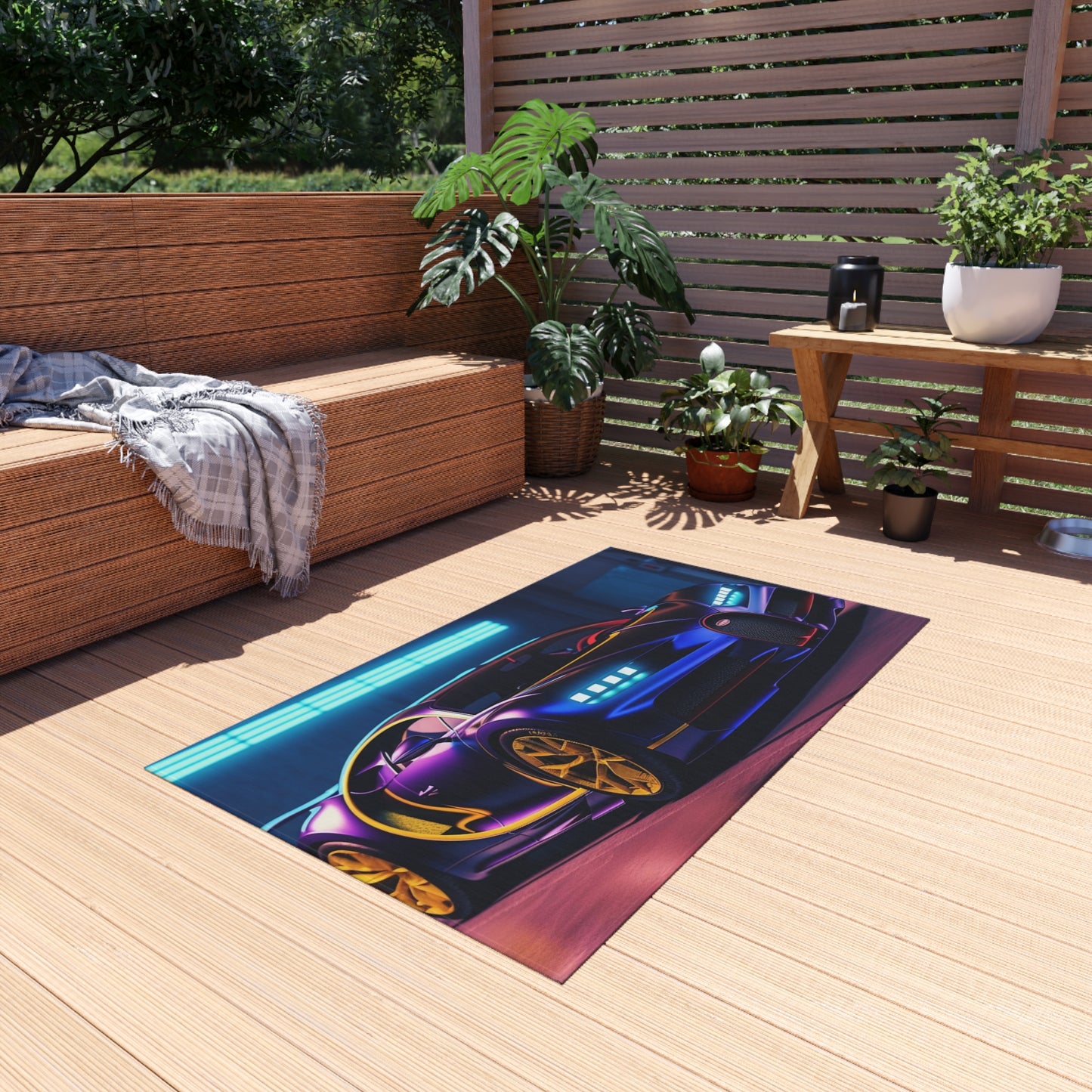 Outdoor Rug  Hyper Bugatti Neon Chiron 4