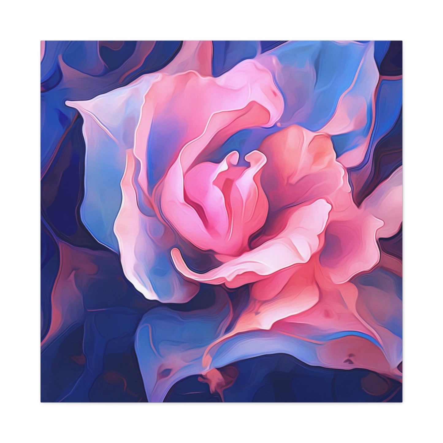 Canvas Gallery Wraps Pink & Blue Tulip Rose 1