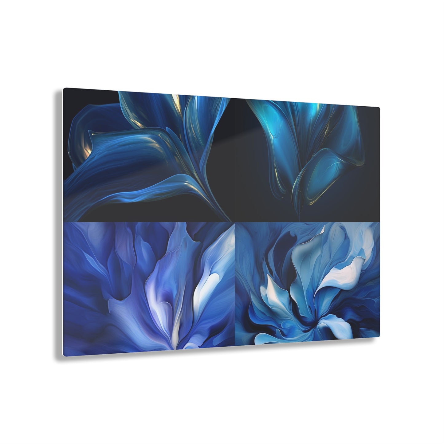 Acrylic Prints Abstract Blue Tulip 5