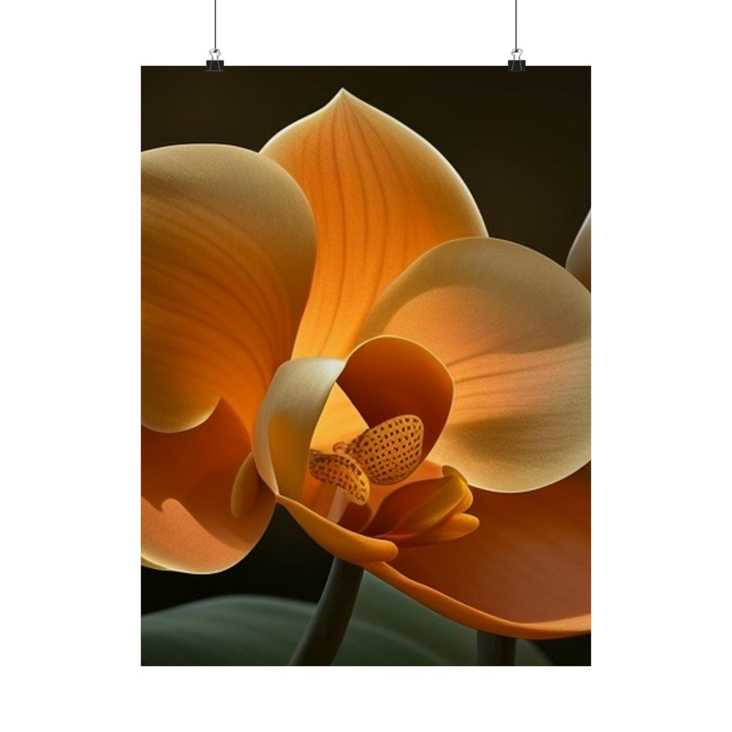 Premium Matte Vertical Posters Orange Orchid 4