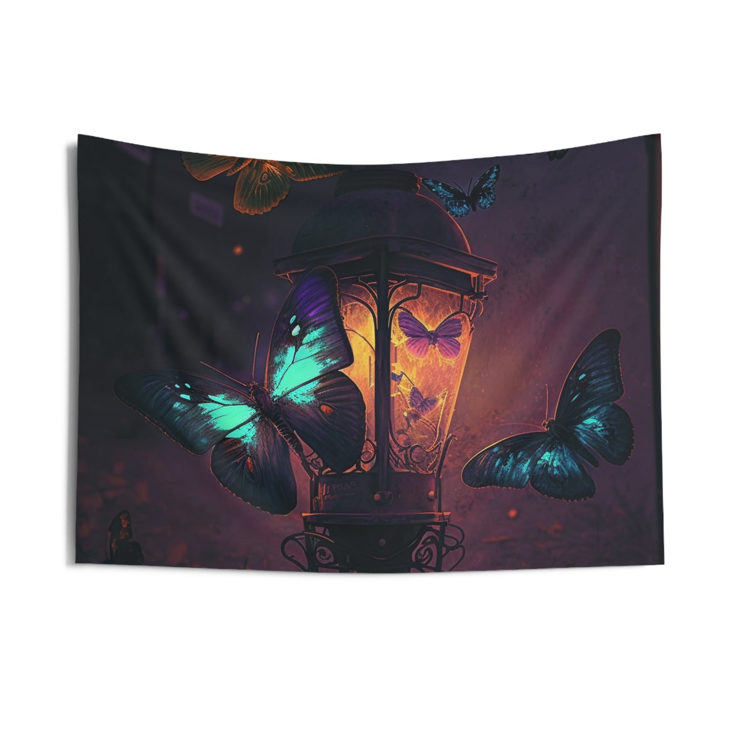Indoor Wall Tapestries Street Light Butterfly 4