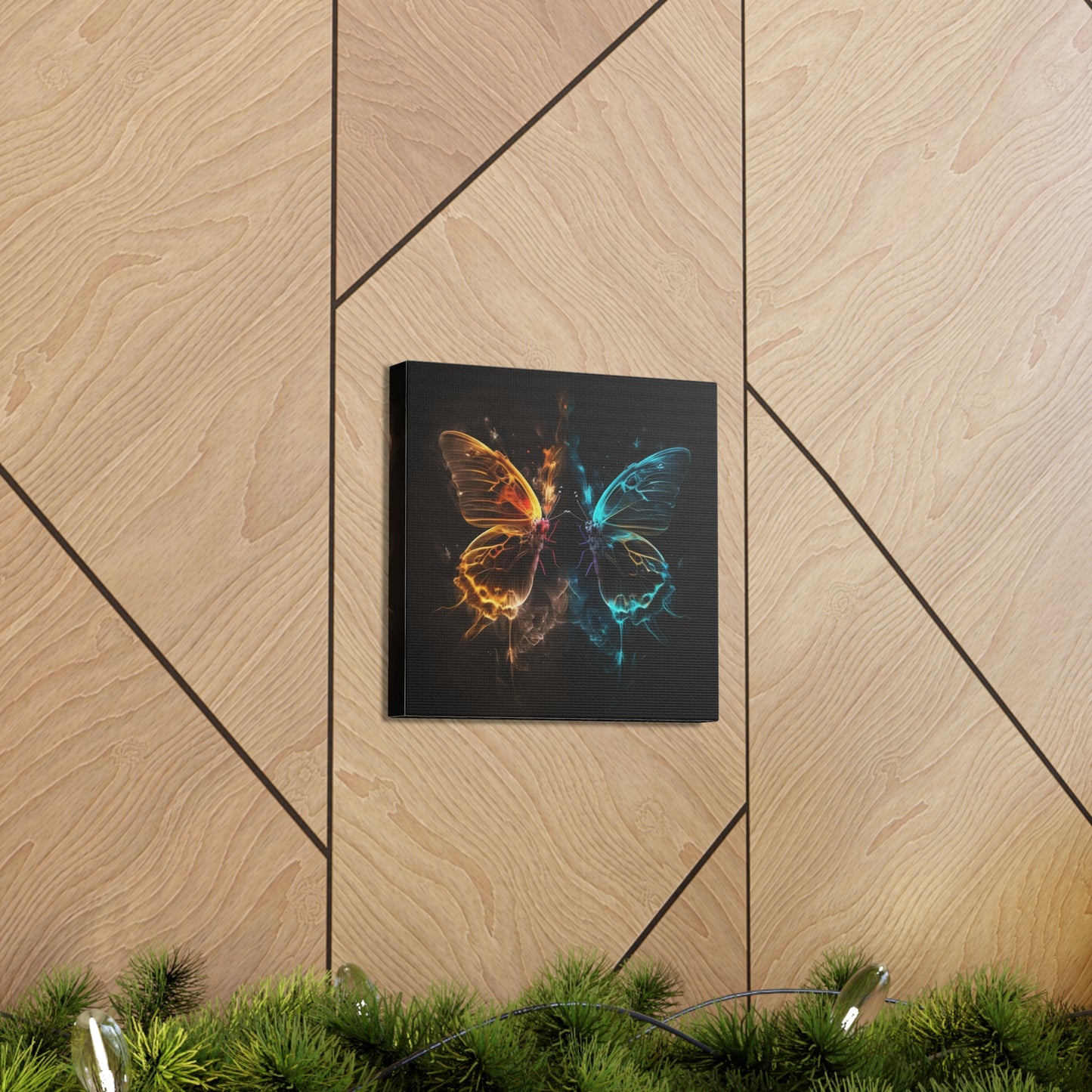 Canvas Gallery Wraps Kiss Neon Butterfly 7