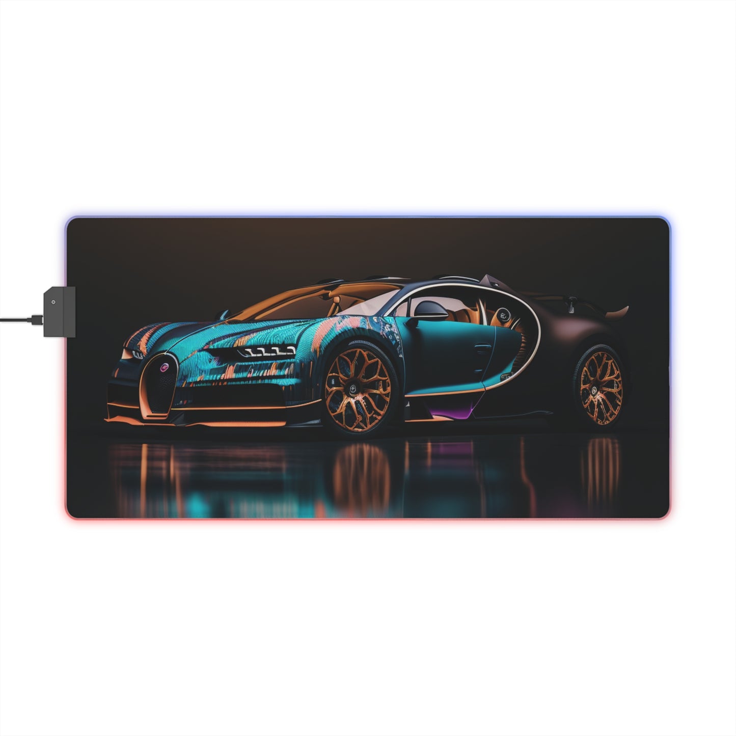 LED Gaming Mouse Pad Bugatti Blue 2