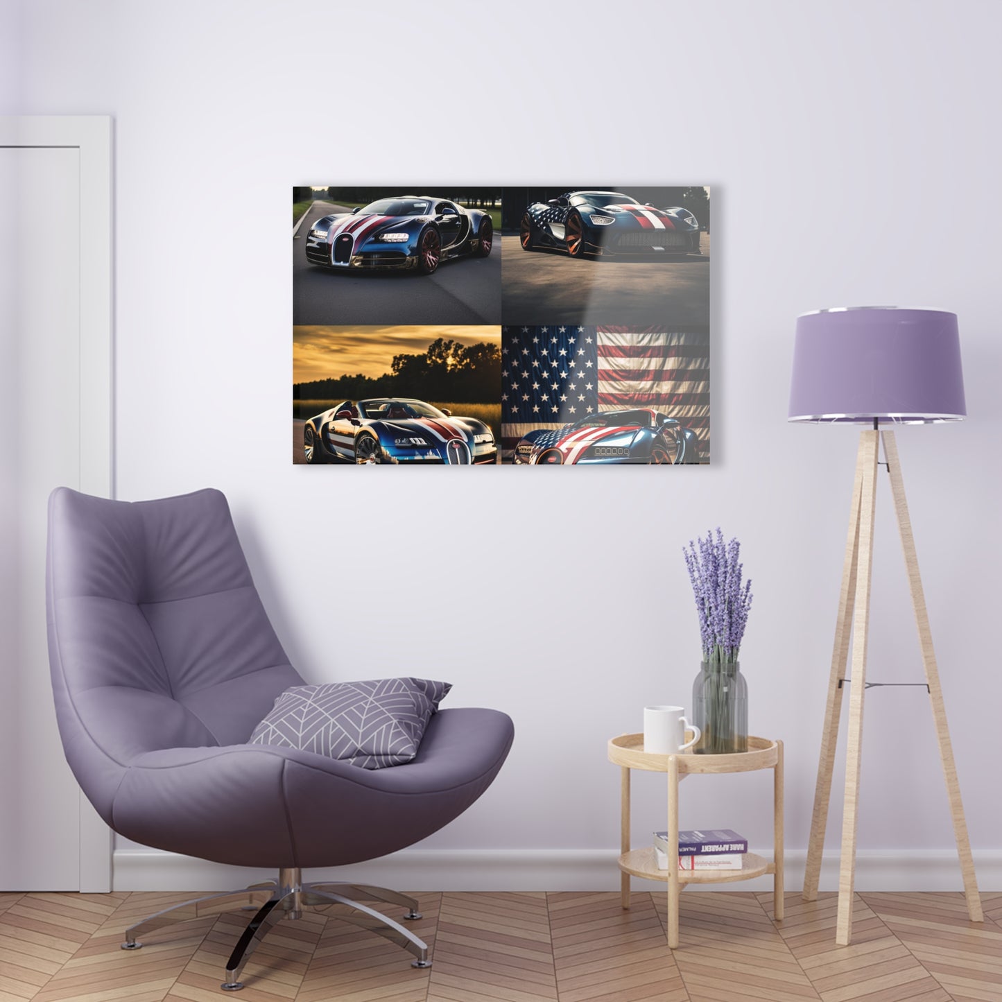 Acrylic Prints Bugatti Flag American 5