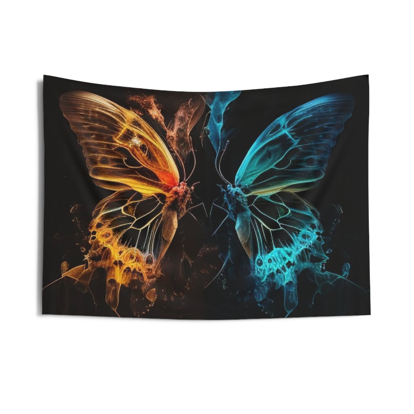 Indoor Wall Tapestries Kiss Neon Butterfly 3