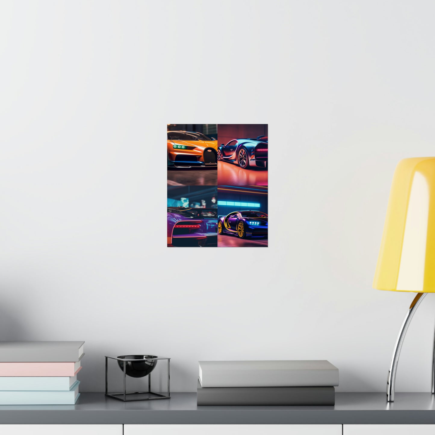 Premium Matte Vertical Posters Hyper Bugatti Neon Chiron 5