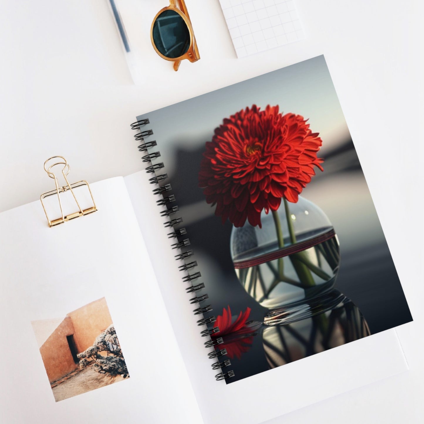 Spiral Notebook - Ruled Line Chrysanthemum 2