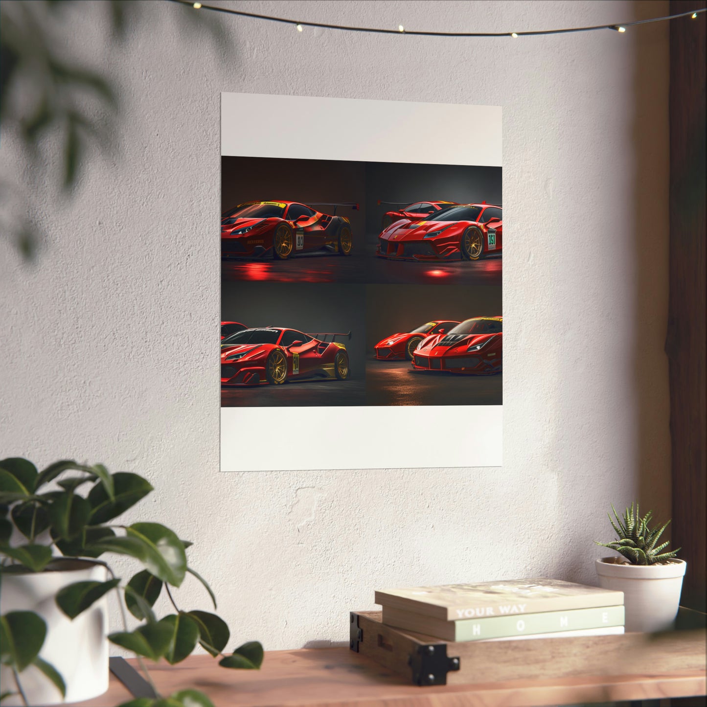 Premium Matte Vertical Posters Ferrari Red 5