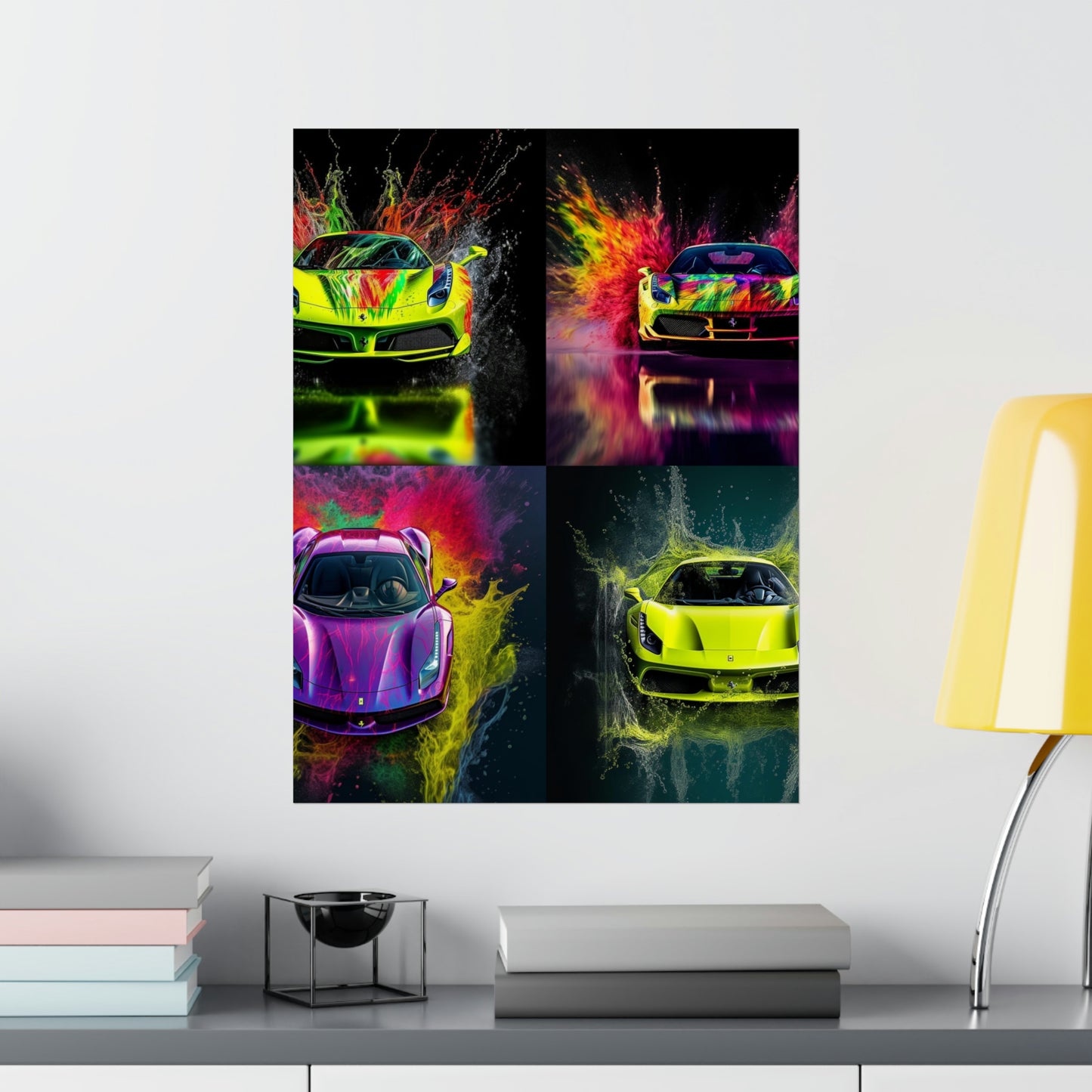 Premium Matte Vertical Posters Farrari Water 5