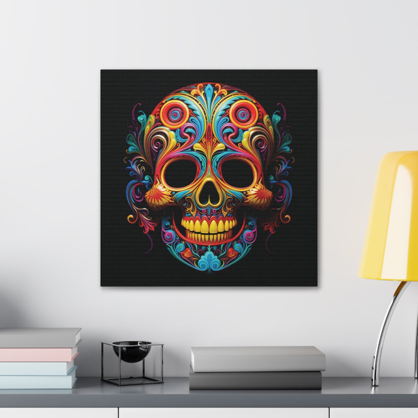 Canvas Gallery Wraps Macro Skull Color 1