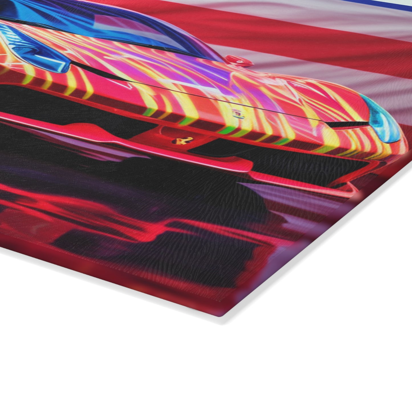 Glass Cutting Board Hyper Colorfull Ferrari 4