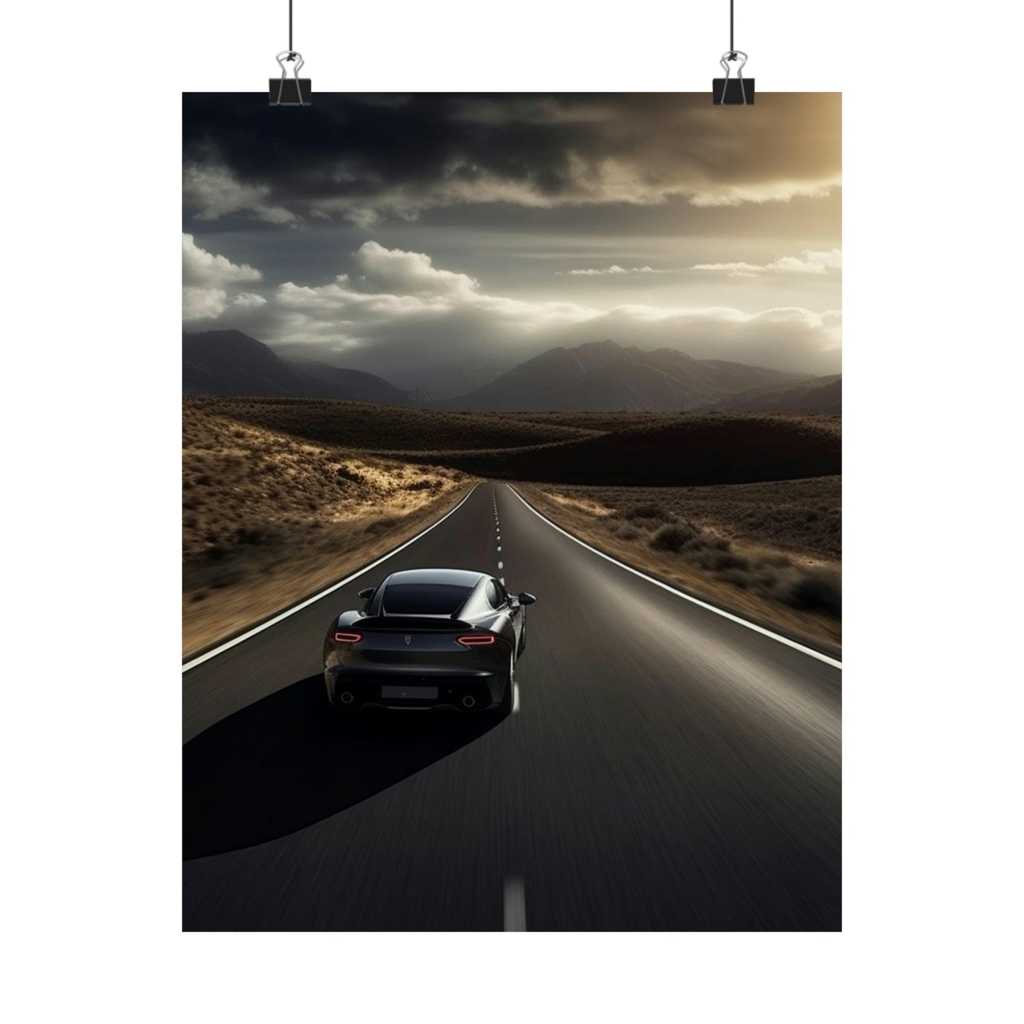 Premium Matte Vertical Posters Ferrari Road 3