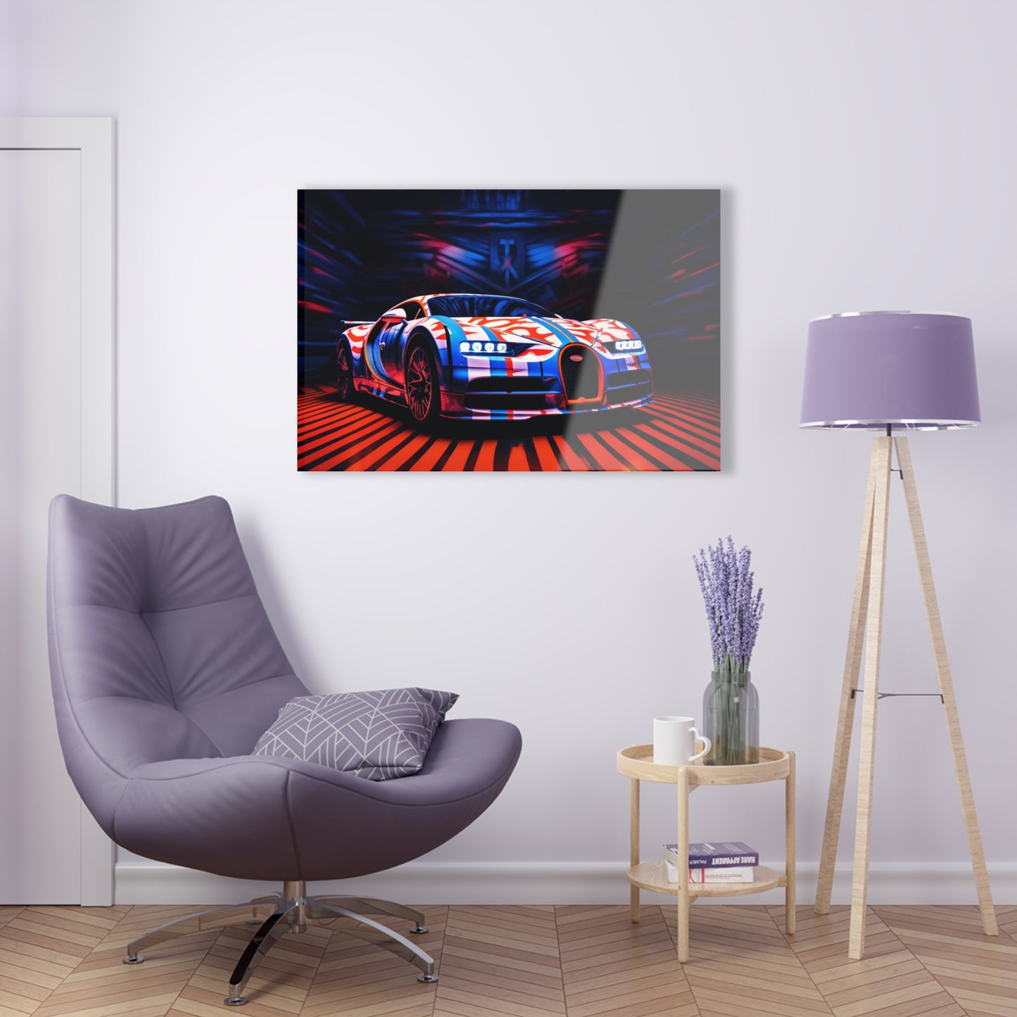 Acrylic Prints Macro Bugatti American Flag 1