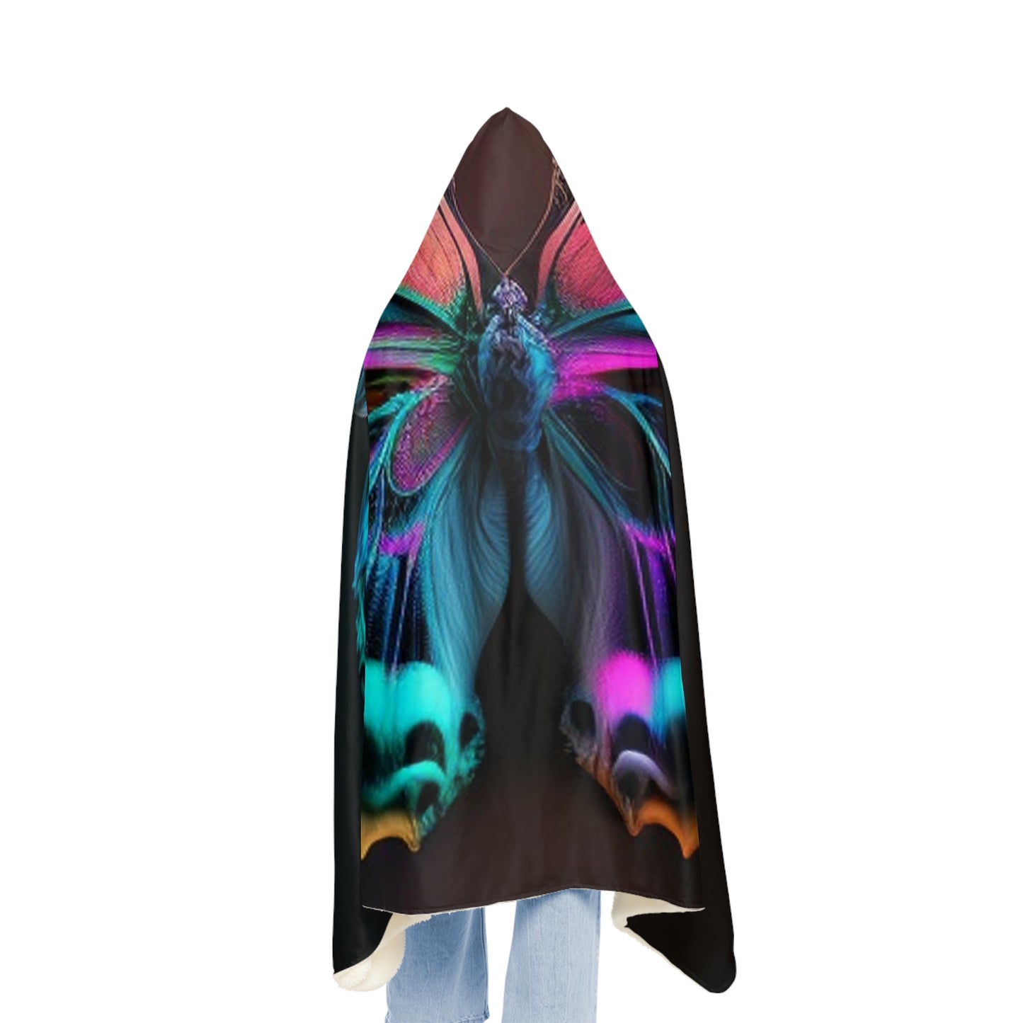 Snuggle Hooded Blanket Neon Butterfly Fusion 1