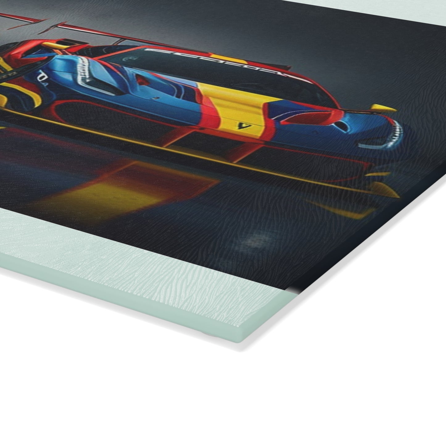 Glass Cutting Board Ferrari Red Blue 4