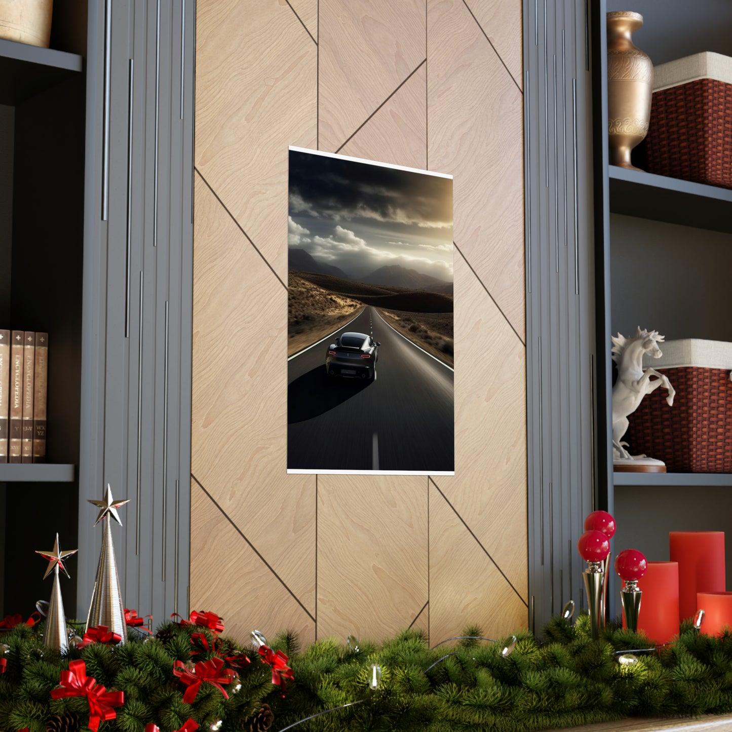 Premium Matte Vertical Posters Ferrari Road 3