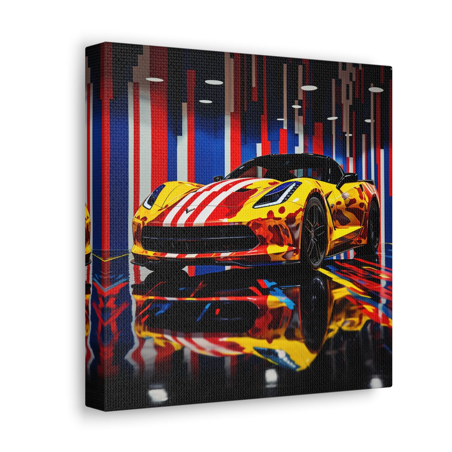 Canvas Gallery Wraps Macro Flag Ferrari 4