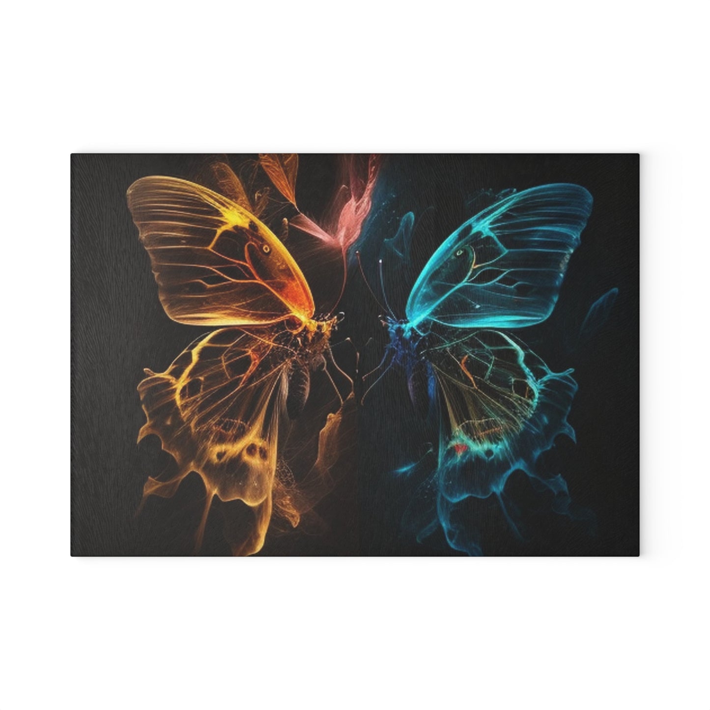 Glass Cutting Board Kiss Neon Butterfly 4