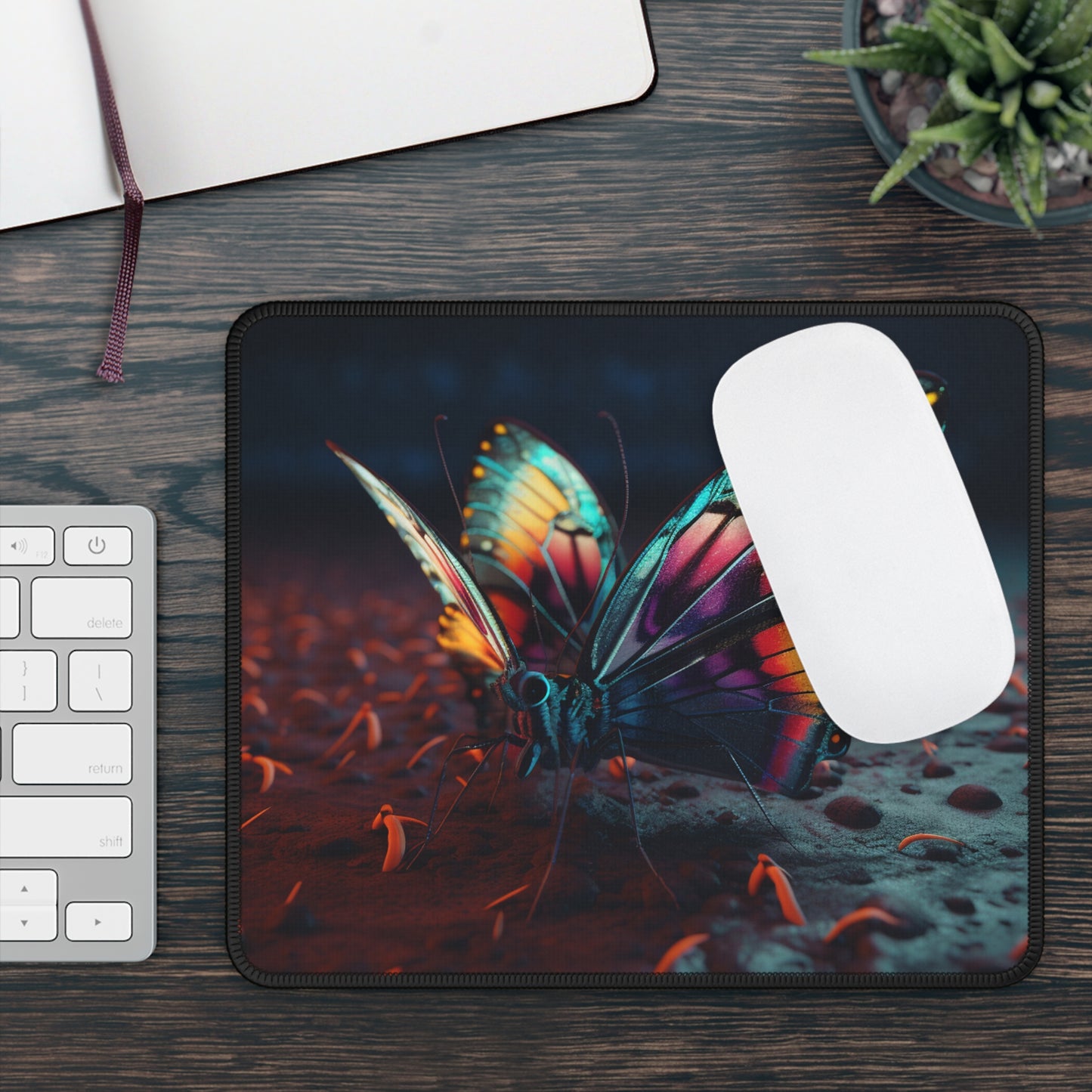 Gaming Mouse Pad  Hyper Colorful Butterfly Macro 1