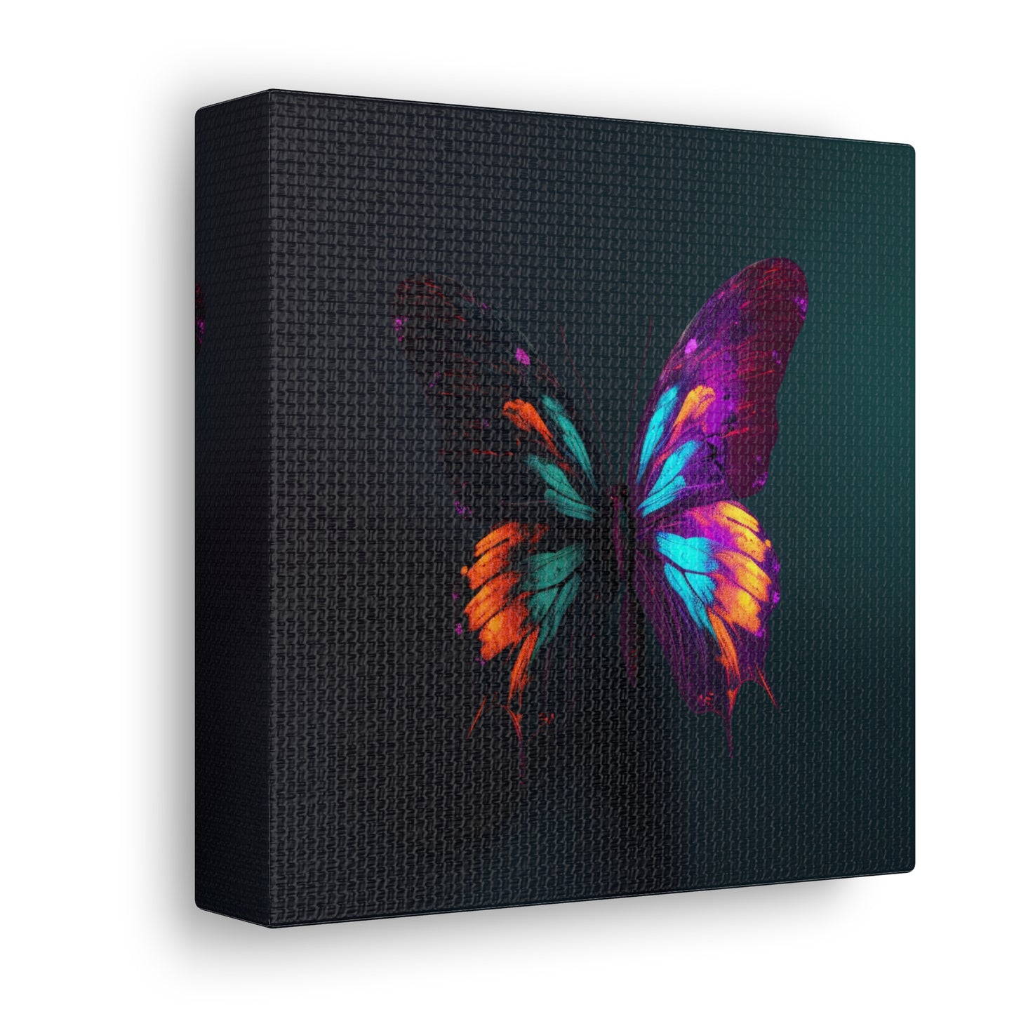 Canvas Gallery Wraps Hyper Colorful Butterfly Purple 2