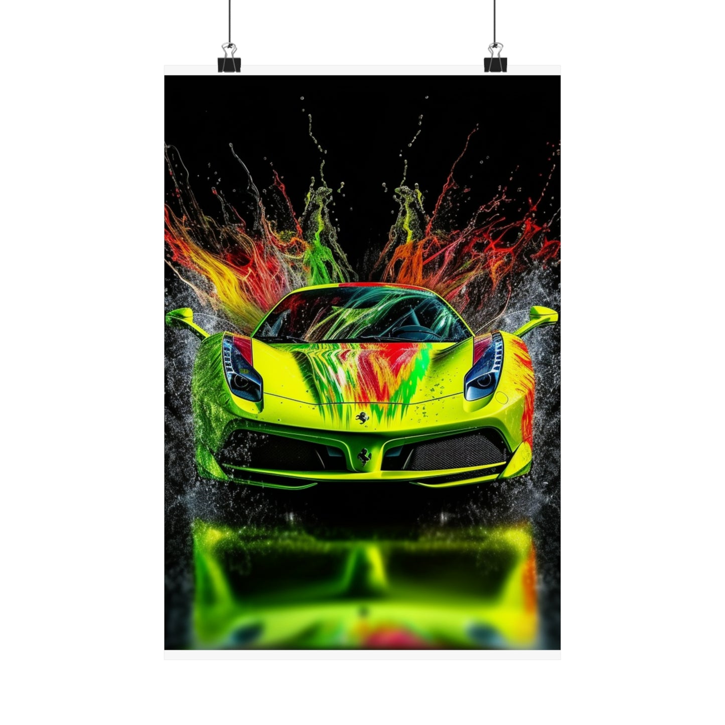 Premium Matte Vertical Posters Farrari Water 1