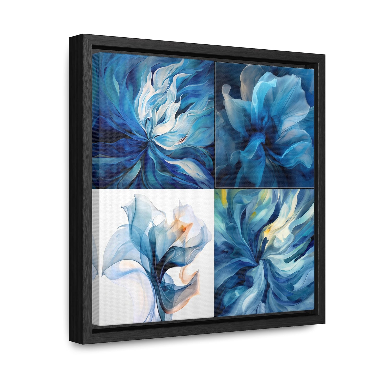 Gallery Canvas Wraps, Square Frame Blue Tluip Abstract 5
