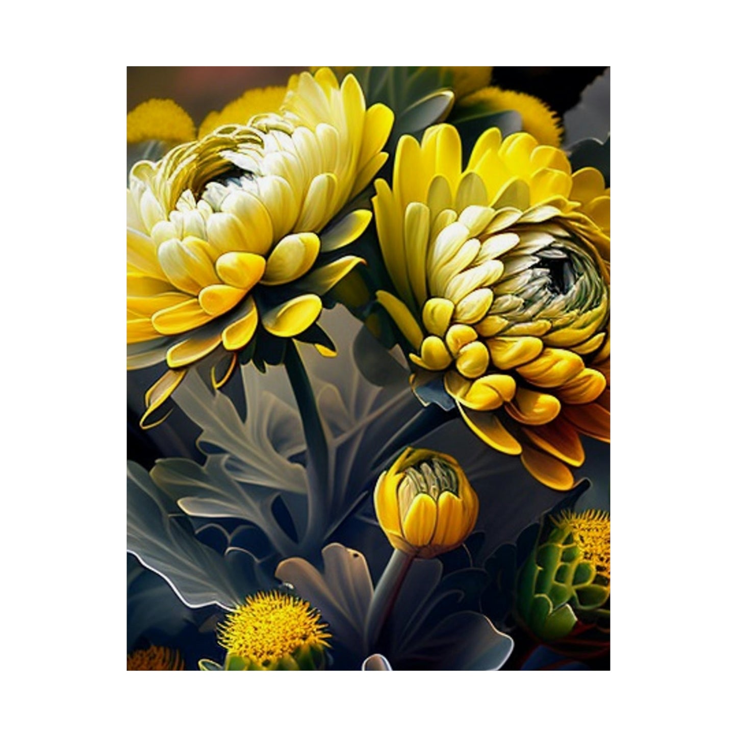 Premium Matte Vertical Posters Yellow Hermosas Flores Amarillas 2